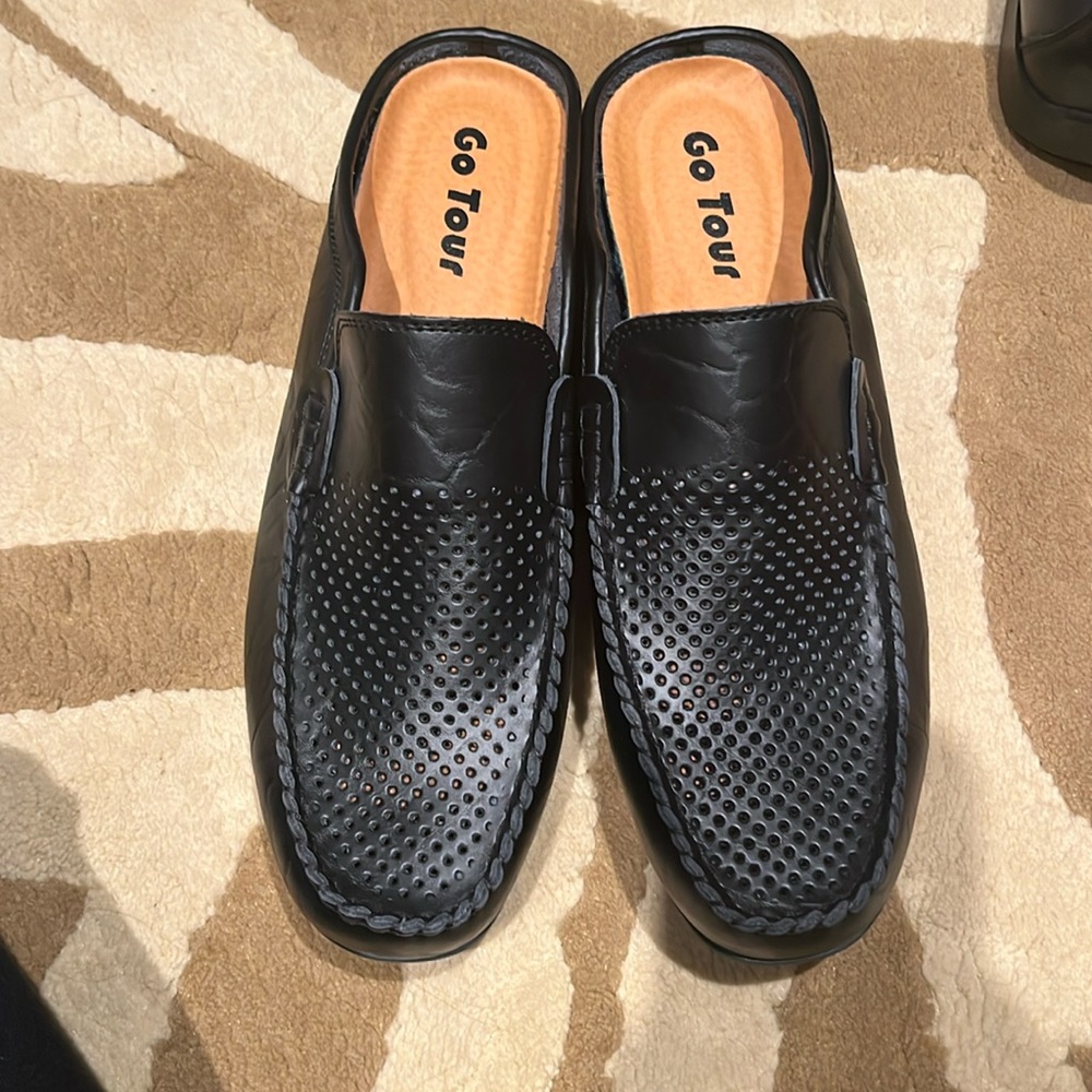 Go Tour Mens Loafers Black Size 10.5 US